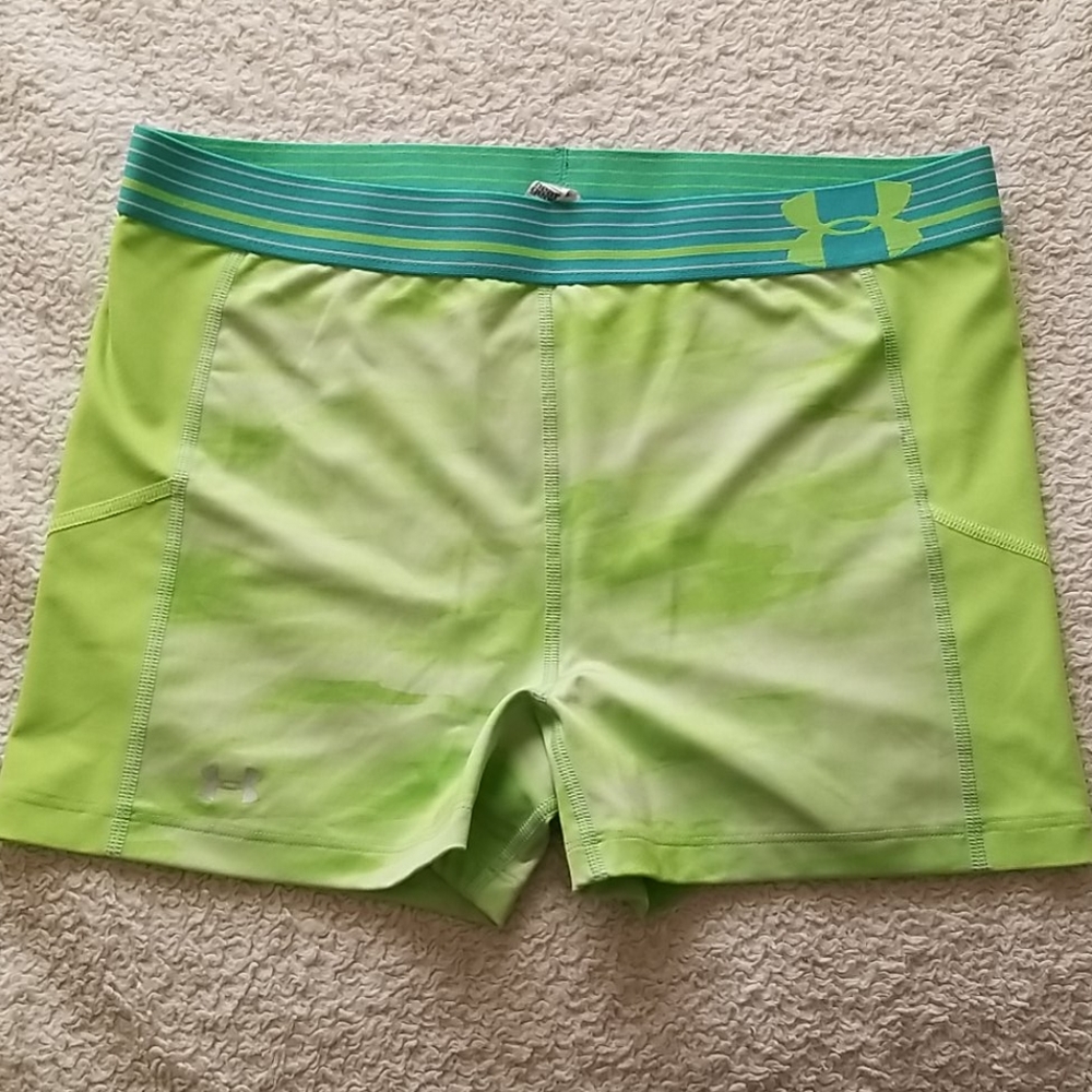 Under Armour green athletic shorts